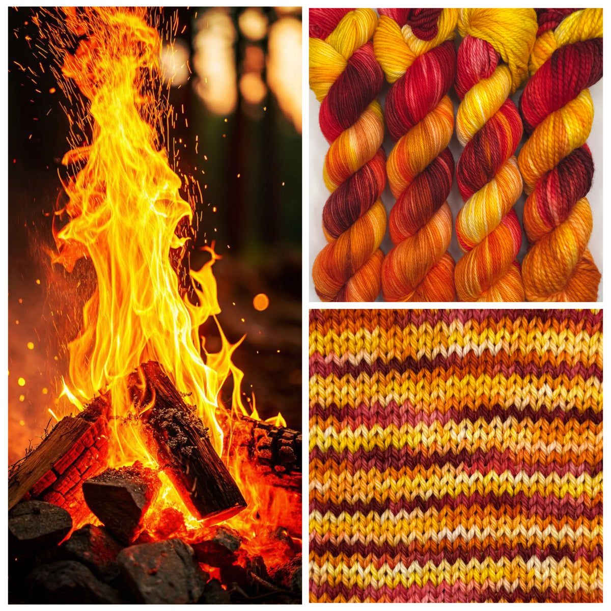 Fire Color Yarn Flickering Flame Hand Dyed Merino Wool Yarn – Arcane Fibre Works